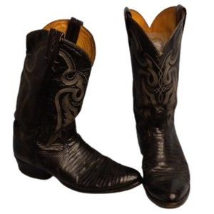 Tony Lama 4 Cowboy Boots Vintage Reptile